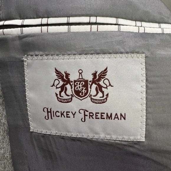 Hickey Freeman Blazer Men 50R Gray Milburn II 100% Cashmere Jacket Coat USA Made